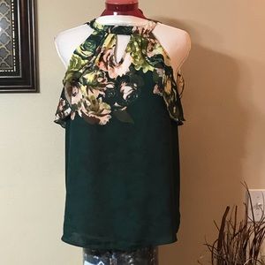New York and Company Design Studio Green Blouse